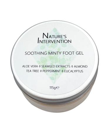 99% naturally soothing foot gel with mint - aloe vera mint tea tree & eucalyptus - 115g from Nature's intervention.Moisturizing soothing gel.PH 5.5 for sensitive skin.