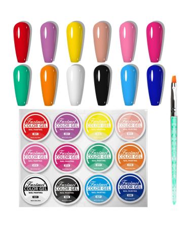 EONFAVE Gel Nail Polish - Gel Nail Varnish - Long Lasting Natural Color Soak Off U V Gel Nail Varnish Nail Art QF11