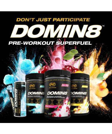 PVL Gold Series Domin8 | Pre-workout Superfuel - full dose Preworkout - 520 g - Artic Blue Slush - Buy Online on SooperMarket.com