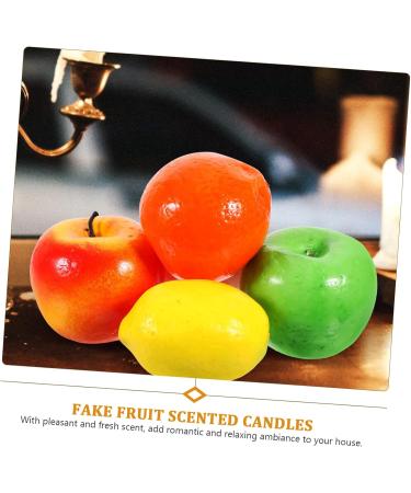 FRCOLOR 20 Pcs Christmas Fruit Candles Orange Decor Artificial Fruit Candles Fruit Figurines Fireplace Decor Lemon Shaped Candles Peach Shaped Candles Mantel Decor Statue Paraffin Indoor - Buy Online on SooperMarket.com
