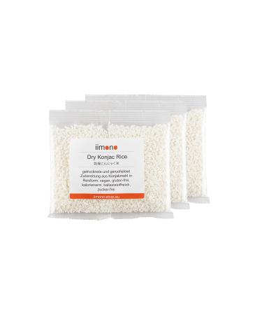 iimono Dry Konjac Rice - low-calorie & low-carbohydrate Konjac rice (3 x 50g) 50 g (pack of 3)