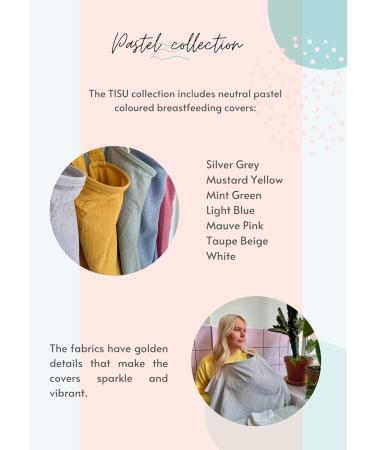 Nursing Cover for Baby Breastfeeding & Pumping | Multi-Use Car Seat Stroller Cover | Soft Organic Muslin Cotton Apron & Shawl | Pastel Colors - Light Grey - Buy Online on SooperMarket.com