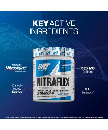 GAT Sport Nitraflex Advanced Pre-Workout Powder - Blood Orange | Boosts Strength, Energy & Performance | Creatine-Free | 30 Servings - Buy Online on SooperMarket.com