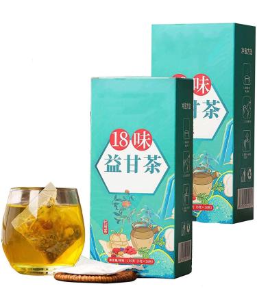 18 Flavors Liver Care Tea - Herbal Stone Tea Health Liver Care Tea 18 Flavors Of Liver Protection Tea Daily Liver Nourishing Tea Chinese Nourishing Liver Care Tea Slimming Tea (2Box)