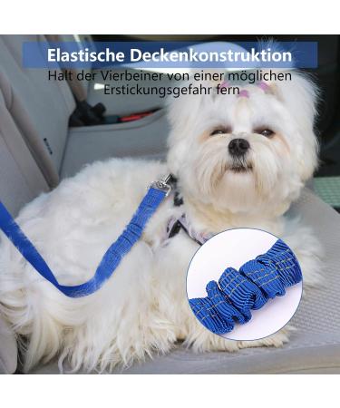 Oyefly Universal Dog Seat Belt Elastic Safety Belt for Dogs & Cats | Strong Carabiners | Fits All Car Types (Blue) - Buy Online on SooperMarket.com