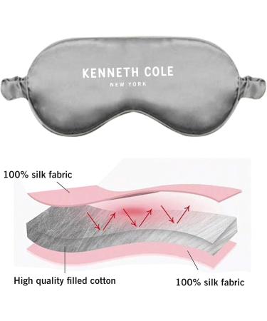 Kenneth Cole Satin Eye Mask - Eyeshade with Elastic Strap Blocks Light Like A Boss and Gets You The Best Night's Sleep Ever Grey - Buy Online on SooperMarket.com