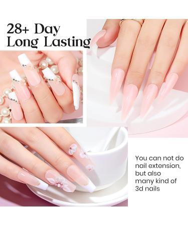 MIZHSE Nail Builder Gel Kit 3.53OZ Larger Capacity Nude Pink Builder Gel for Nails Clear Hard Gel Builder Base Nail Strengthener Extension Gel with Nail Brush Clean Gel for Home Salon Nude 2 3.53 Oz - Buy Online on SooperMarket.com