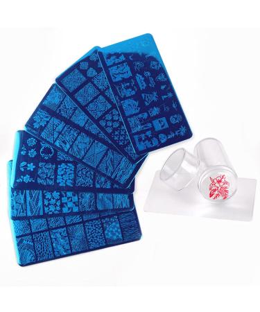 Wirlsweal Nail Art Template Set - DIY Pressure Steel Nail Stamp Tool for Floral Designs | Perfect for Nail Studios - Buy Online on SooperMarket.com