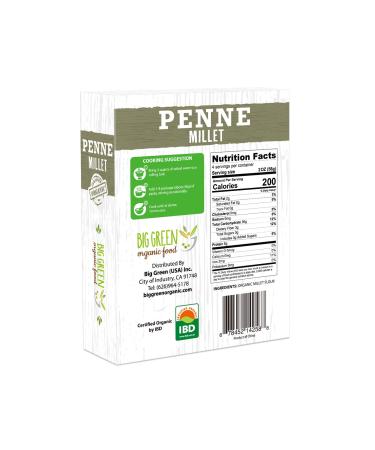 Organic Millet Penne: Gluten-Free, Lectin-Free, Non-GMO, Vegan - 6g Protein - Wheat & Rice Alternative - 8.8oz - Buy Online on SooperMarket.com