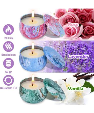 Mother's Day Gift Set: 6 Handmade Organic Bath Bombs with 3 Scented Candles - Bath Set Gifts for Women, Mom, Kids - Blue - Buy Online on SooperMarket.com