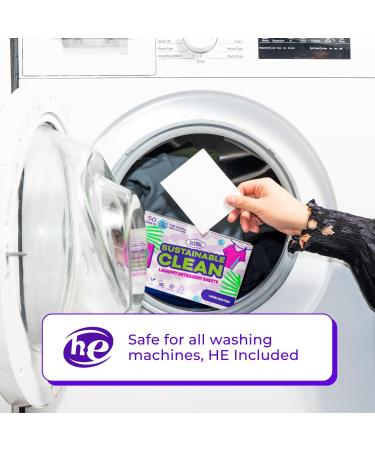 Eco-Friendly Laundry Detergent Sheets - 50 Sheets Up to 100 Loads Liquidless & Sustainable Ocean Breeze - Made in Sweden - Buy Online on SooperMarket.com