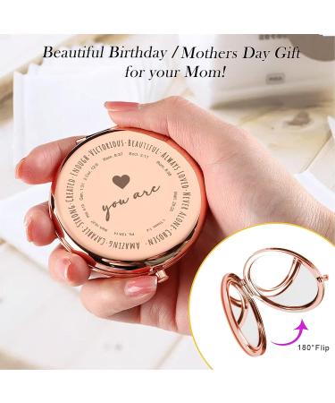 GAOLZIUY Rose Gold Inspirational Compact Mirror for Women - Christian & Appreciation Gifts - Buy Online on SooperMarket.com