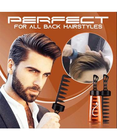 2-in-1 Hair Wax Gel with Comb Men s Long Lasting Grooming Hairspray Flexible Hold Lightweight Hair Styling Gel Moisturizing Best Hair Styling Cream Strong Hold Power Retro Hair Oil for Hair Styling (2Pcs) - Buy Online on SooperMarket.com