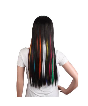 MapofBeauty 20 Clip-in Straight Hair Extension Hair Piece - White | High Quality Synthetic Hair | Easy to Style and Maintain - Buy Online on SooperMarket.com