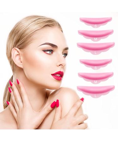 48 Piece Silicone Lash Lift Rods in S M L Sizes - Pink Eyelash Perming Curler Rods for Makeup Beauty Tool - Buy Online on SooperMarket.com