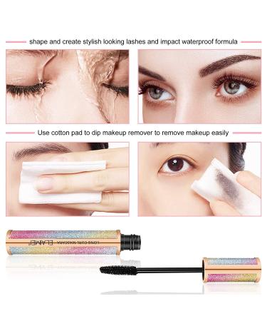4D Silk Fiber Waterproof Mascara for Longer Thicker Voluminous Eyelashes - Smudge-Proof & Long-Lasting - Black - Buy Online on SooperMarket.com