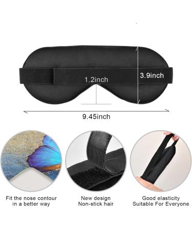 Haskirky Light Blocking Eye Mask - Adjustable Unisex Travel Accessory for Deep Sleep and Meditation - Breathable Comfort in Bright Blue - Buy Online on SooperMarket.com