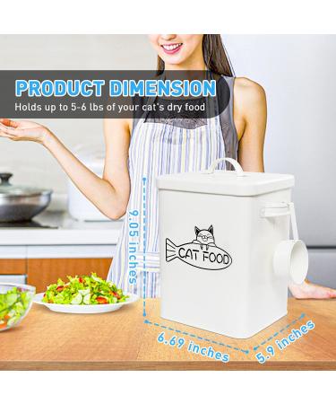 Vumdua Farmhouse Pet Food Storage Container Set - Airtight, Durable, With Scoop | Perfect Gift for Pet Owners - Buy Online on SooperMarket.com