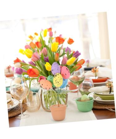 Alipis Easter Eggs Emblems Easter Centerpiece Decoration Egg Bonsai Ornaments Potted Plant Household Picture 2 19.00X7.00X7.00CM - Buy Online on SooperMarket.com