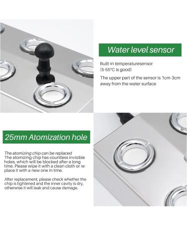 Mogoulua 10 Head Fog Maker - 7L/h Ultrasonic Fogger | 350W Waterproof Humidifier for Greenhouse Pond & Landscape Use - Buy Online on SooperMarket.com