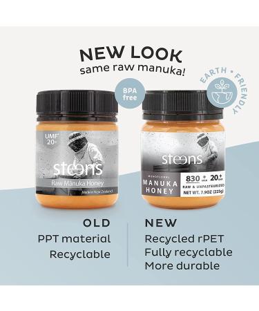 Steens UMF 20+ Raw Manuka Honey with MGO 829+ - 7.9 oz Jar - Monofloral Cold Pressed New Zealand Natural Honey for Face, Skin, and Oral Consumption - Buy Online on SooperMarket.com