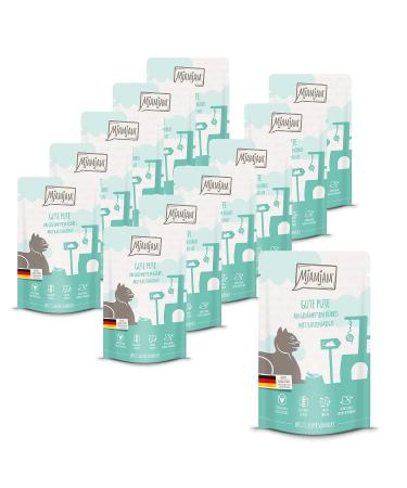 Mjamjam - Premium wet food for cats - squeezing - good turkey on subdued pumpkin 12 pack (12 x 125 g) grain free with extra meat Pute + pumpkin 125 g (12 pack)