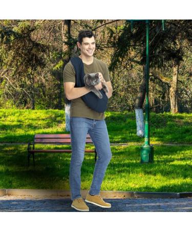 CUBY Reversible Puppy Dog Sling Carrier for Small Medium Dogs - Dark Blue01 - Buy Online on SooperMarket.com