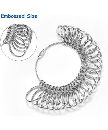 NuLink Aluminum Ring Sizer Measuring Tool - Dual Measurement Size Metal Rings Mandrel Kit for Women and Men - Adjustable Ring Size Adjuster Tool - Buy Online on SooperMarket.com