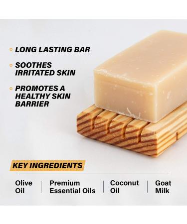 Southern Natural Goat Milk Soap Bar 2 Pack Rosemary Mint | Gentle for Dry Sensitive Skin | Face & Body | 4-4.5 oz with Bonus Soap Sock - Buy Online on SooperMarket.com
