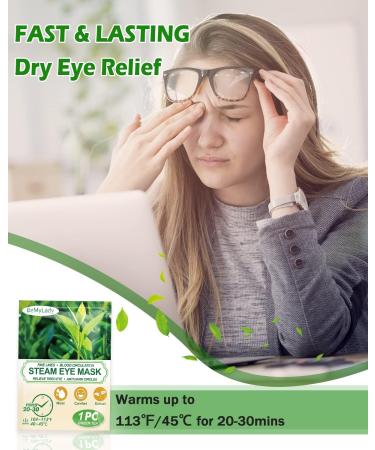 Heated Eye Mask for Fast Dry Eye Relief - 16 Pack Self-Heating Eye Masks - Travel Ready Eye Treatment - Green Tea Scent - Buy Online on SooperMarket.com