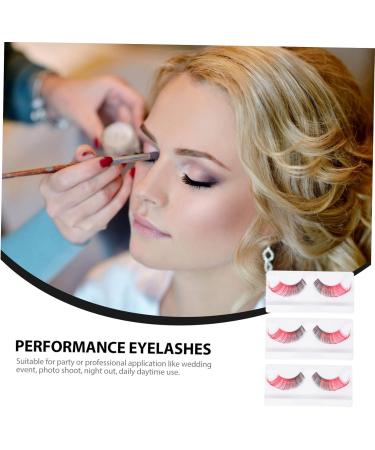 ABOOFAN 3pairs Halloween False Eyelashes Fake Eyelashes Artificial Eyelashes Women False Eyelashes Cosplay Eyelashes Lashes Exaggeration Lashes Extend 3d Imported Fiber Strip - Buy Online on SooperMarket.com