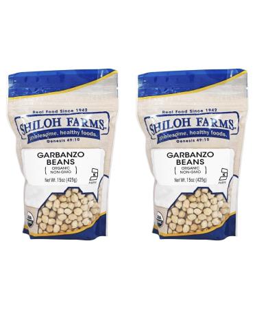 Shiloh Farms - Organic Garbanzo Beans - 15 Ounce Bag (Pack of 2)