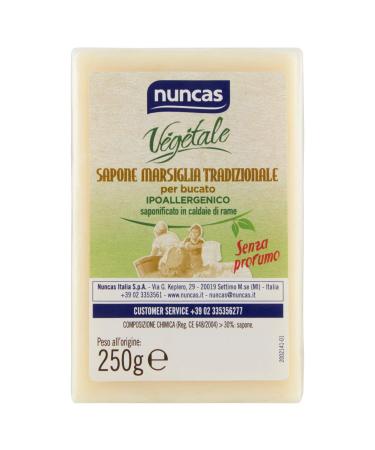 NUNCAS Laundry Soap Vegetable Gr 250 Traditional Marseille Soap For Clothing