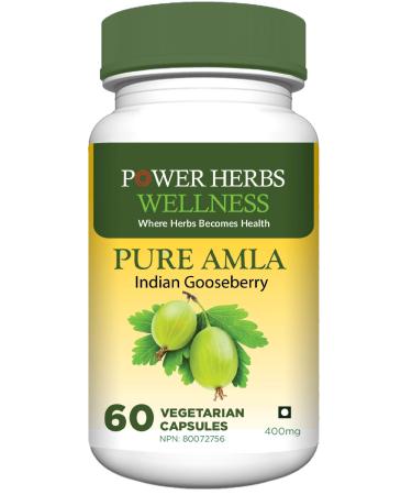 Power Herbs Pure Amla (Indian Gooseberry) 60 Veg Capsules