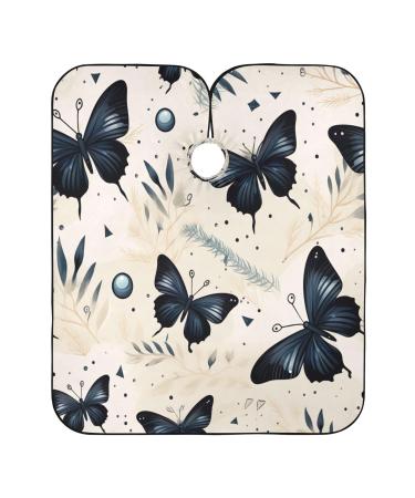 Kigai Butterfly Leaf Barber Cape Professional Salon Hair Cutting Cape with Adjustable Snap Closure Waterproof Hairdressing Cape Haircut Cape for Men Women