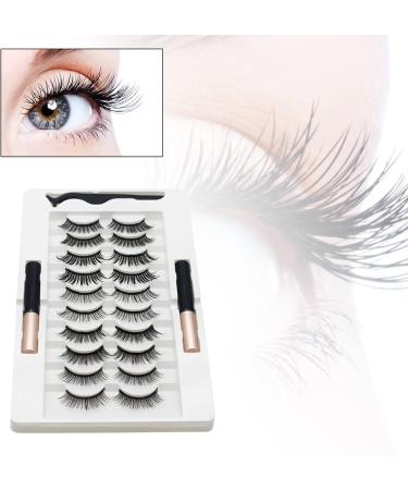 Magnetic Eyelashes And Eyeliner Kit Reusable Magnetic Lashes With Eyeliner And Tweezers 3D Natural Look False Eyelashes Magnetic Eyeliner And Eyelashes Kit - Buy Online on SooperMarket.com