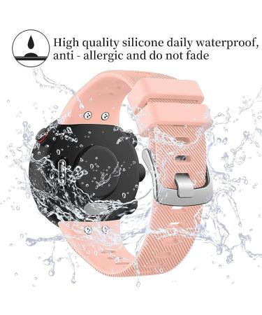 Watbro Compatible with Garmin Forerunner 45 Band  Soft Silicone Sport Replacement Watch Band  Fitness Strap Bracelet Wristband for Garmin Forerunner 45 Smartwatch Pink+Teal+Orange - Buy Online on SooperMarket.com