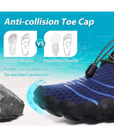 Unisex Fast-Drying Water Shoes for Men & Women - Beach Pool and Kayaking - Drainage Holes - Sizes 36-46 EU - Blue - Buy Online on SooperMarket.com