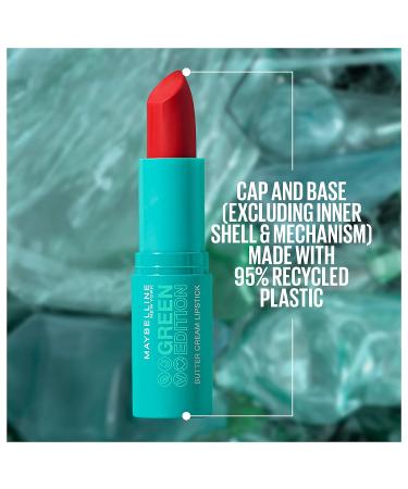 Maybelline Green Edition Butter Cream High-Pigment Lipstick - Glacier Nude Pink - 0.12 oz - Buy Online on SooperMarket.com