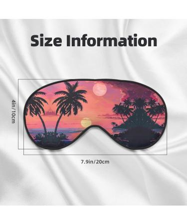 Buy SSIMOO Tropical Sunset Soft Sleep Eye Mask | Breathable Eye Patch for Travel & Relaxation - Black - Buy Online on SooperMarket.com