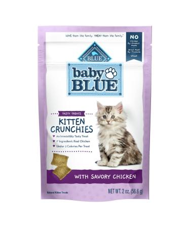 Blue Buffalo Baby Blue Crunchies Natural Savory Chicken Kitten Treats 2 Ounce (Pack of 1)