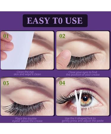 Invisible Double Eyelid Stripes - 480 Sluent Plant Tape Instant Lift Eyelid Bands with Fork Rods - Buy Online on SooperMarket.com