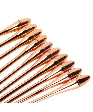 Professional 10-Piece Rose Gold Makeup Brush Set | Eye Shadow Concealer & Blusher Brushes for Flawless Application - Buy Online on SooperMarket.com
