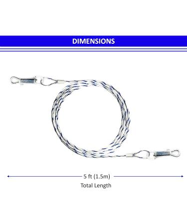 2 X 1.5m(5ft) Dog Chains for Outside Tie Out Cable for Dogs REFLECTIVE Steel Spiral Heavy Duty Ground Spike Stake (40cm) Dog Tether Dog Camping Accessories Dog Stake (Cable Only 2 X 1.5m (Blue)) - Buy Online on SooperMarket.com