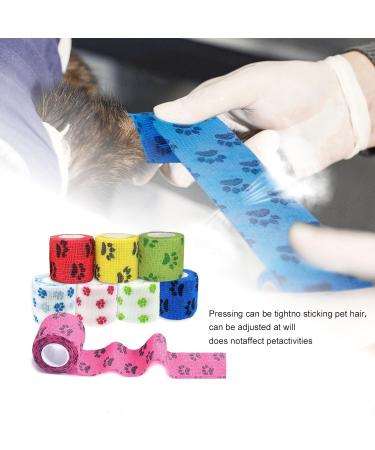 8 Rolls Dog Bandage Self Adhesive Cohesive Dog Bandage Vet Wrap for Dogs Non-Woven Elastic Dog Paw Bandage for Legs Paws Wrist Ankle 5cm X 4.5m (Multicolor) - Buy Online on SooperMarket.com