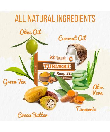 Turmeric Soap Bar for Face & Body - Fade Dark Spots & Acne, Cleanse Skin - 2 Pack - Buy Online on SooperMarket.com