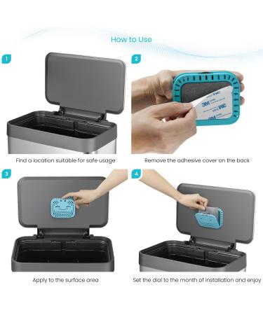 Home Zone Living Cleanaura Desodorative Filter Set Carbon Filter Bag & Magnetic Sticker for Odor Elimination | International Shipping Available - Buy Online on SooperMarket.com