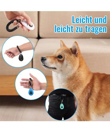 Diyife 4-Piece Multi-Color Clicker Set for Dog Training Clicker with Large Button & Hand Loop for Dogs Cats Horses (Cyan Blue Black White) - International Shipping Available - Buy Online on SooperMarket.com