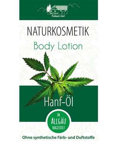 Hemp Oil Body Lotion (200 ml) - Pullach Hof Natural Cosmetics | Nourishing Eco-Friendly Moisturizer for Radiant Skin - Buy Online on SooperMarket.com