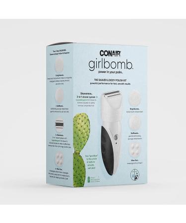 Conair GIRLBOMB Shaver and Body Polish Kit for Women - Wet/Dry, Lithium Ion Rechargeable - Buy Online on SooperMarket.com
